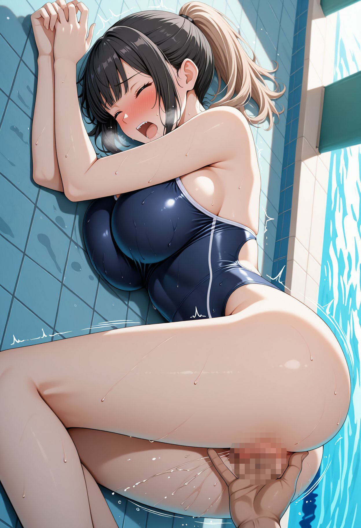 水泳部に新任の先生が入って来たが巨乳すぎた サンプル3ページ目