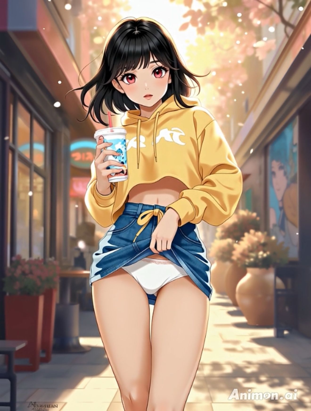 【アニメ3分58秒】ひたすらミニスカめくって生パンツ！ミニスカートや短パンを着たギャルさん30名以上がパンティーを見せようとしてくれます！白色、青色、桃色、黒色・・・十人十色！大胆な女の子から、ツンデレでほとんど見せてくれない女の子まで！ サンプル1ページ目