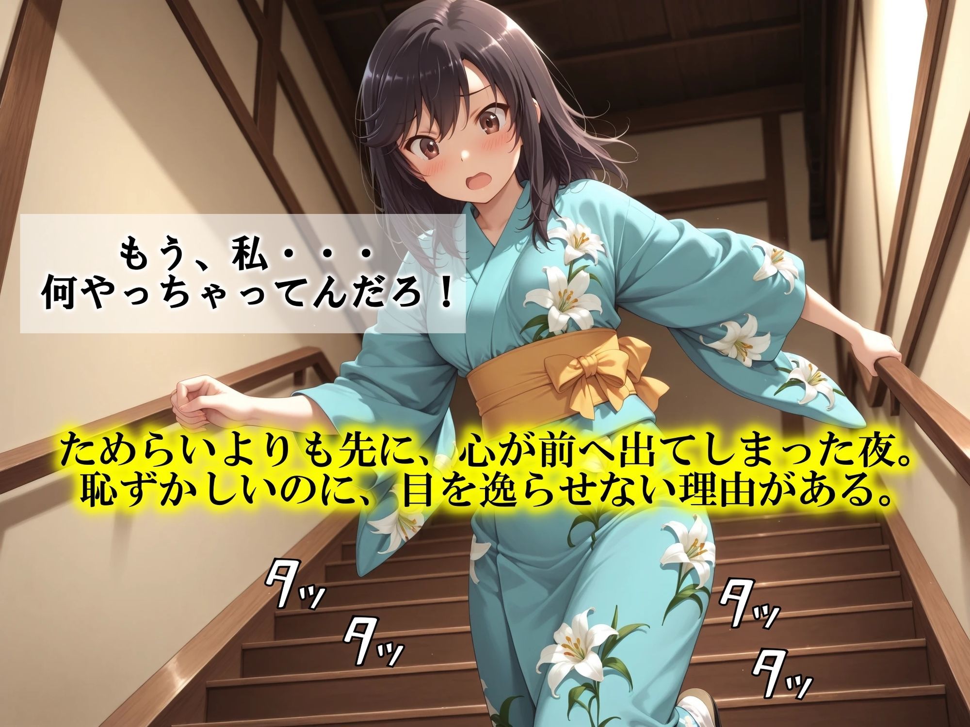 AIイラストCG集124 おもてなし亭 Vol.2  蛍小町（セリフ・擬音付きイラスト集） サンプル5ページ目