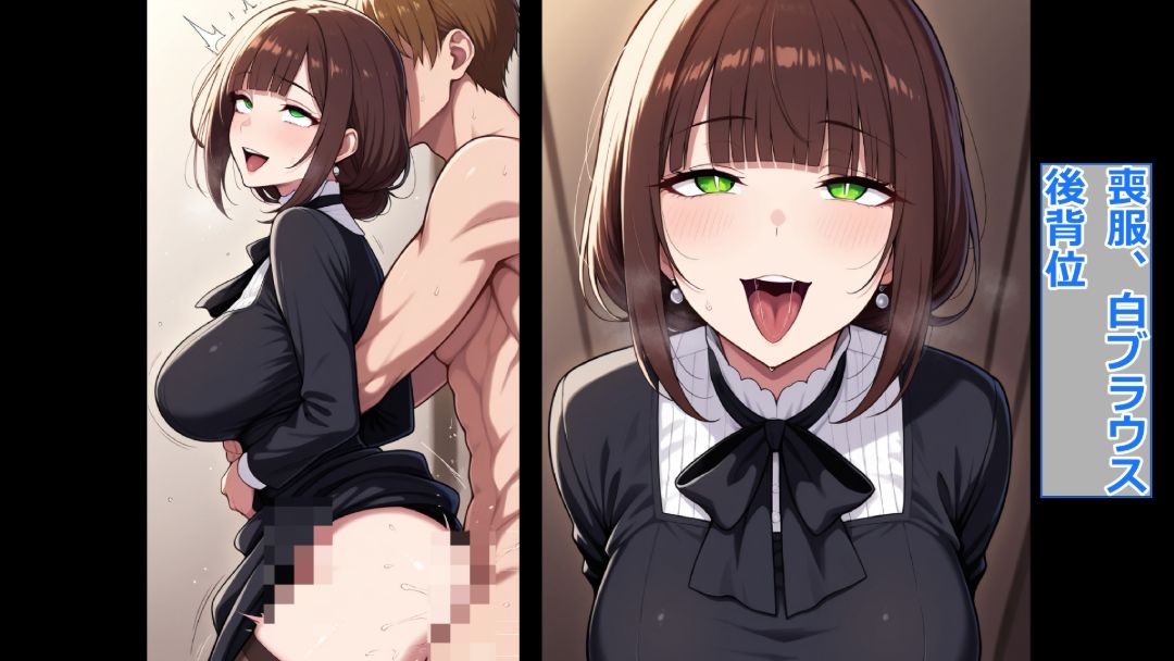 【洋装喪服オンリー】即ハメ、アヘ顔怪人【喪服人妻編】 サンプル4ページ目
