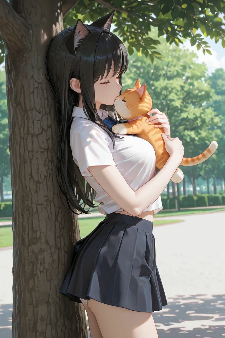 猫耳JKと木の下で サンプル2ページ目