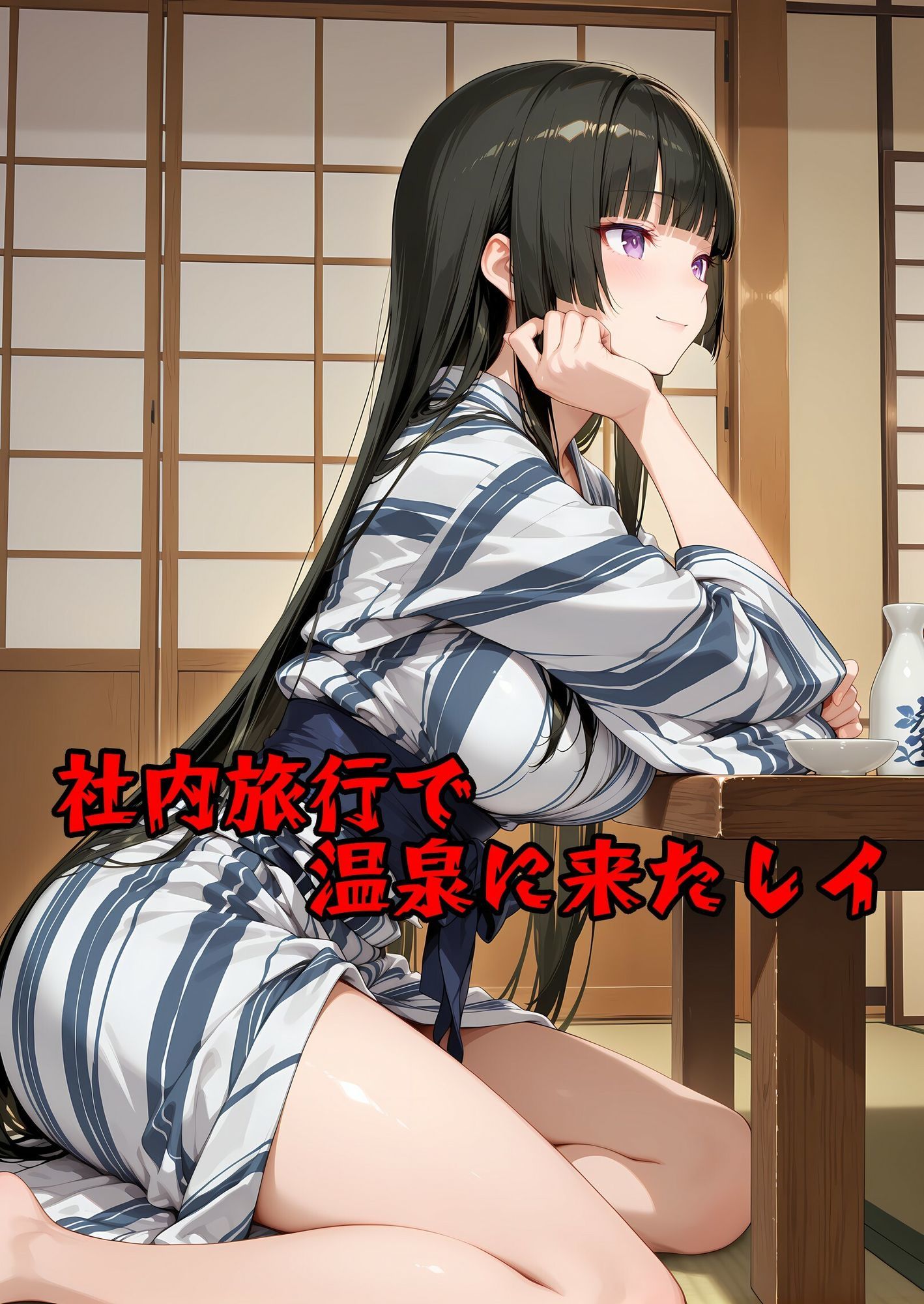 催●堕落:高潔な女上司レイの温泉での痴態 サンプル1ページ目