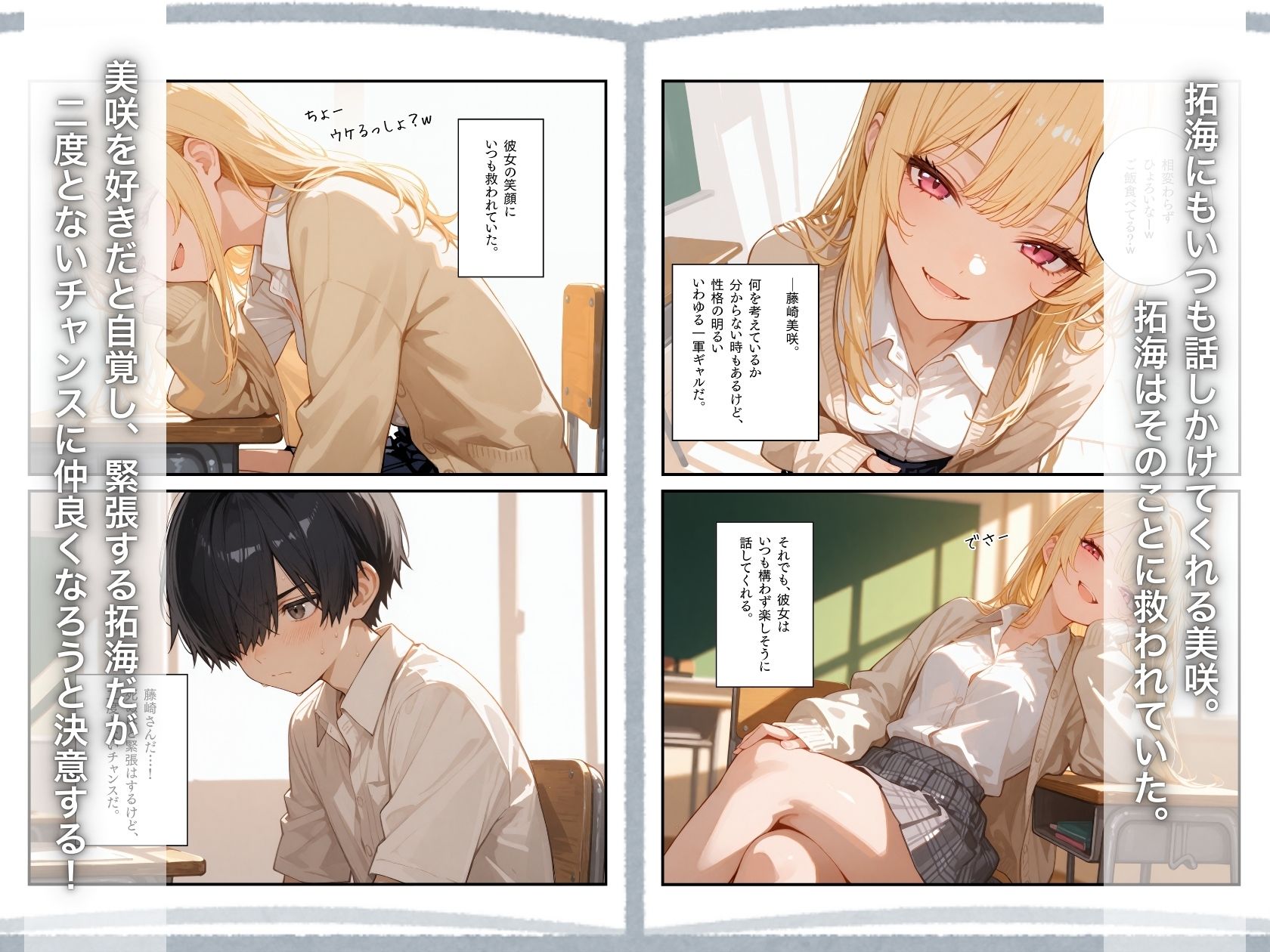 修学旅行2―好きだった一軍ギャルに、女子部屋に誘われ迫られた話。 サンプル2ページ目