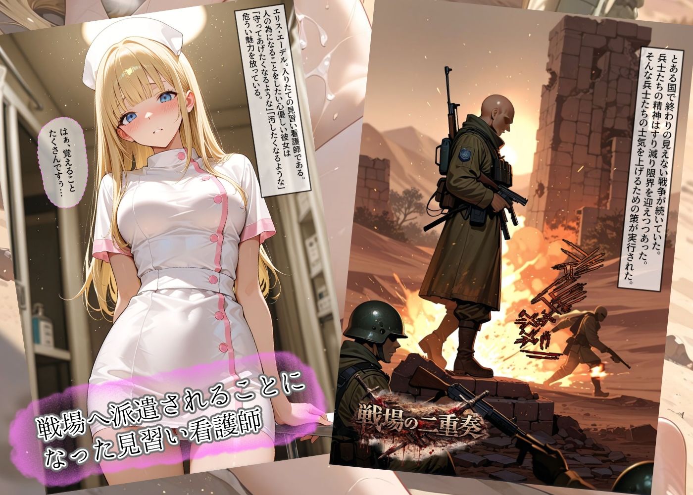 戦場の二重奏〜性処理看護師と女兵士の屈服〜 サンプル1ページ目