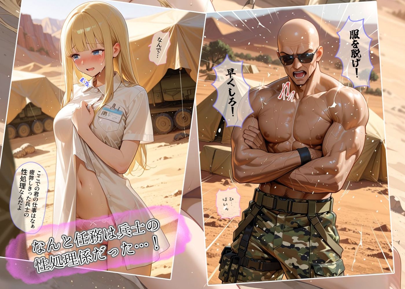 戦場の二重奏〜性処理看護師と女兵士の屈服〜 サンプル2ページ目