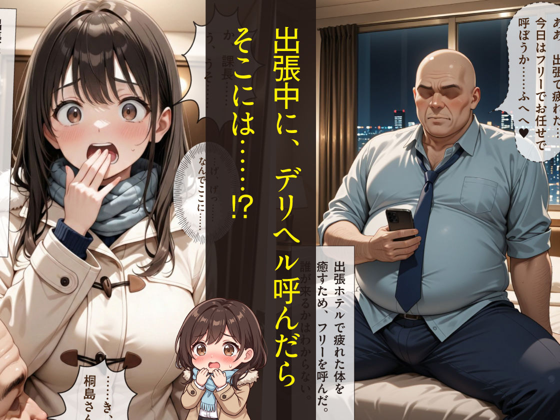 デリヘル呼んだら清純OL巨乳部下だった話 〜キモ課長にトロ甘中出し堕ち〜 サンプル4ページ目