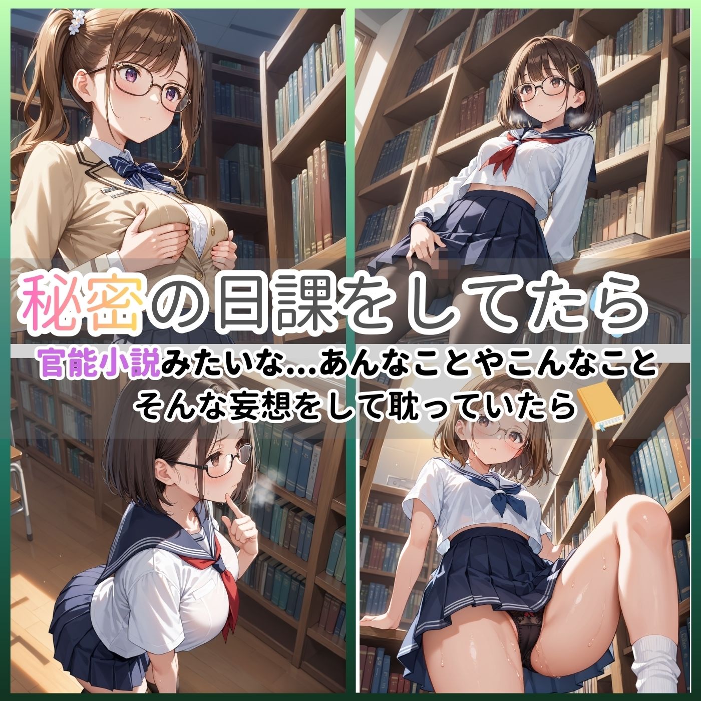 学園性活！図書委員と官能的な秘め事4【メガネ美少女の厳選CG367枚収録】 サンプル1ページ目