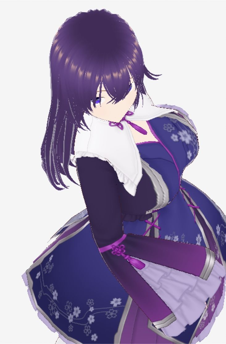 和柄の洋風ドレスの巨乳美女（セリフなし  3DCGモデル  イラスト集） サンプル4ページ目