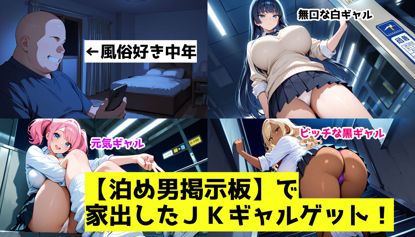 家出中の爆乳JKギャルに生ちんぽで中出し睡眠姦 サンプル1ページ目
