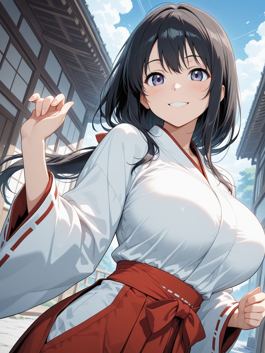 巨乳の巫女バイトJKと煩悩まみれの神主が欲望中出しSEX サンプル7ページ目