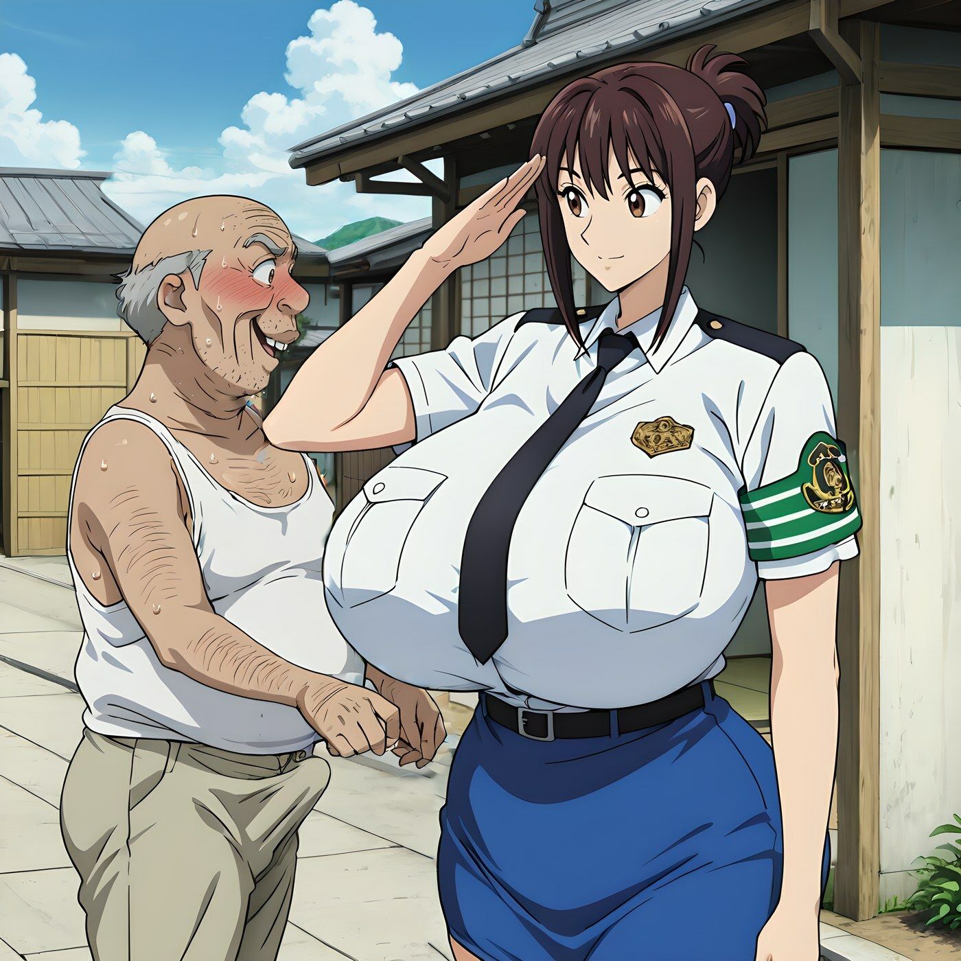 爆乳ま◯い知り合いの老人とピンサロや家で盛り上がる話 サンプル1ページ目
