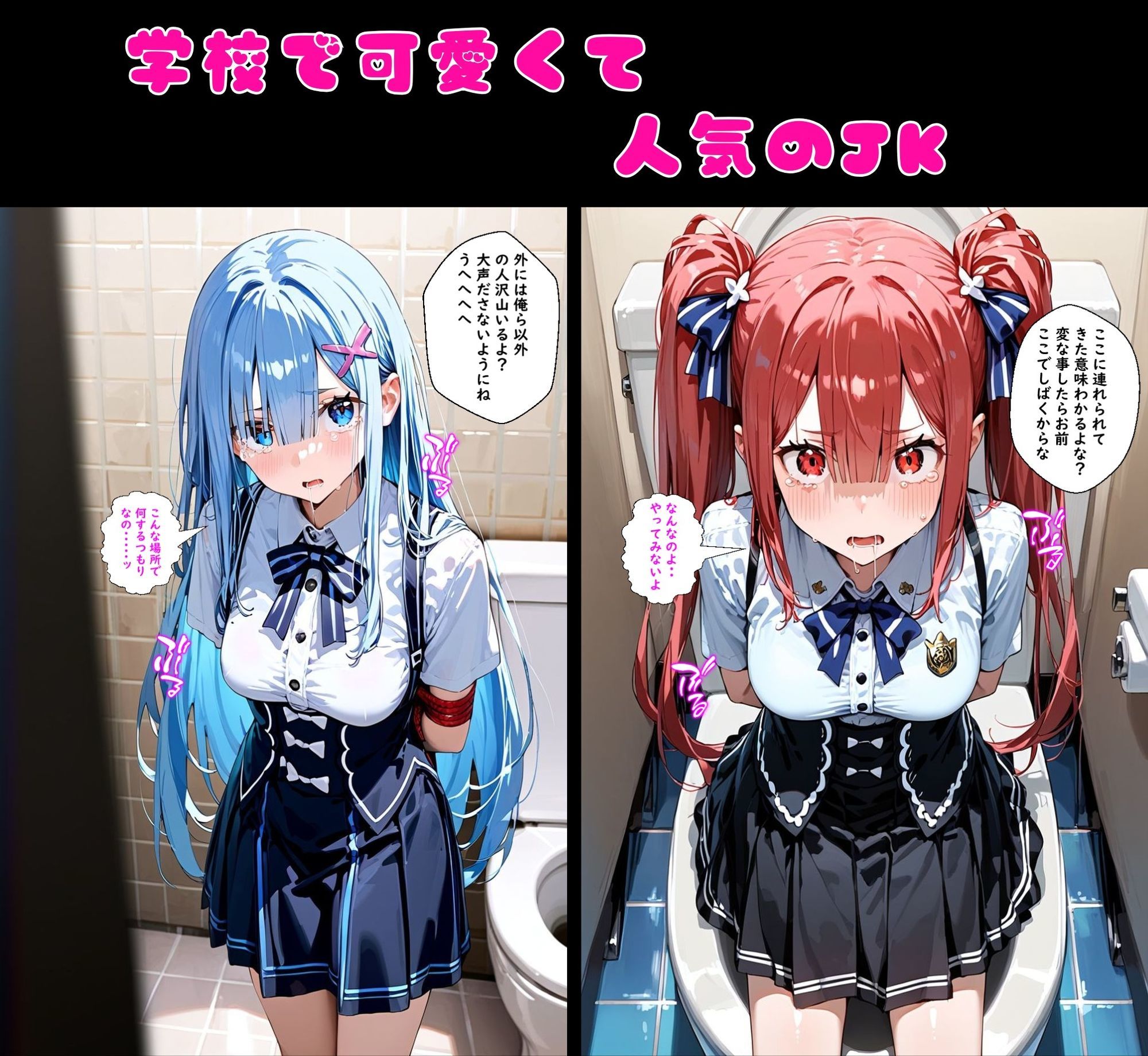 2人の狙われたJK 性奴●化計画 【肉便器編】（澪・紅羽） サンプル1ページ目