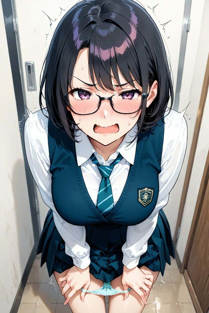 100枚収録】真面目なメガネ委員長の淫らな放課後…！清楚制服美女の秘め事パンツ見せ＆絶頂顔画像集 Vol.4  「ねぇ、眼鏡の奥の私の目……どんなふうに見えてる？」 サンプル2ページ目