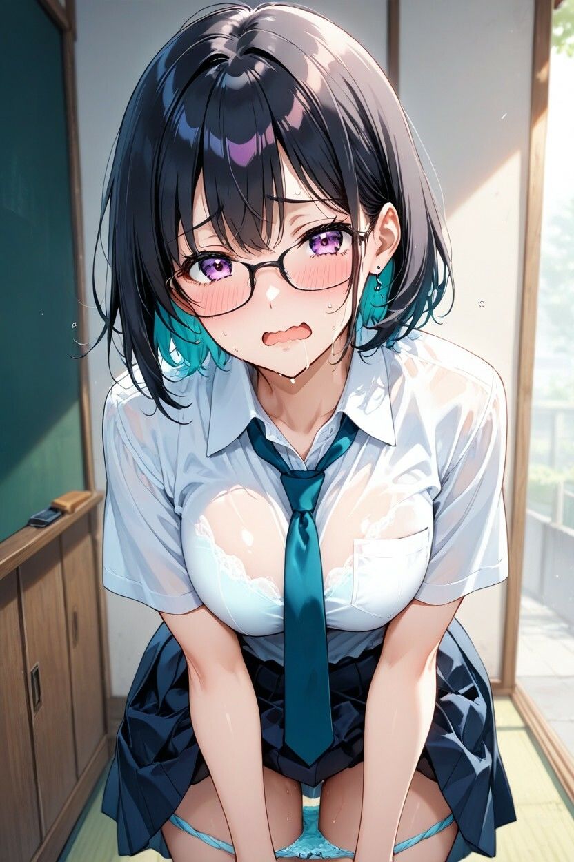 100枚収録】真面目なメガネ委員長の淫らな放課後…！清楚制服美女の秘め事パンツ見せ＆絶頂顔画像集 Vol.4  「ねぇ、眼鏡の奥の私の目……どんなふうに見えてる？」 サンプル3ページ目