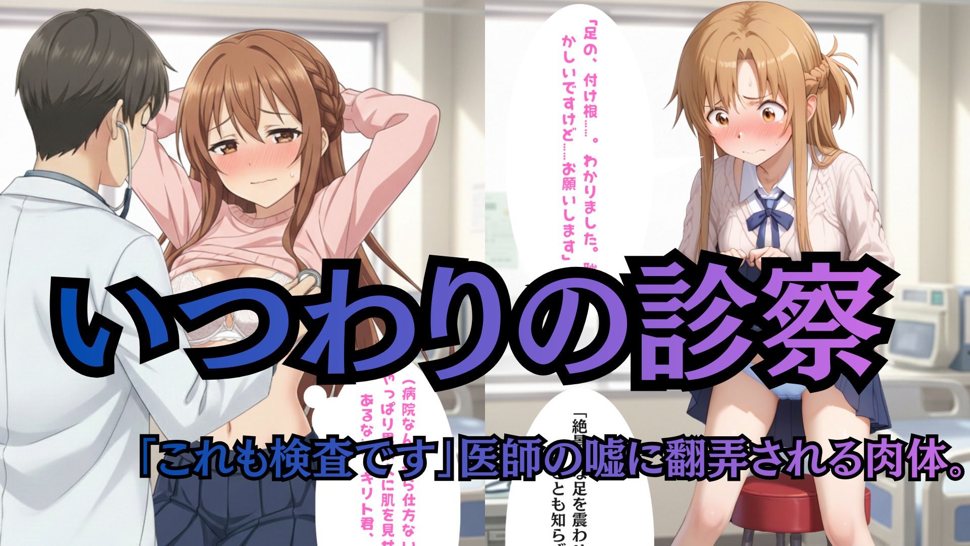【ヒロイン陥落産婦人科】 File.01 結〇明〇奈:一万人を堕とした診察台での絶頂快楽【セリフ付きCG集】 サンプル2ページ目