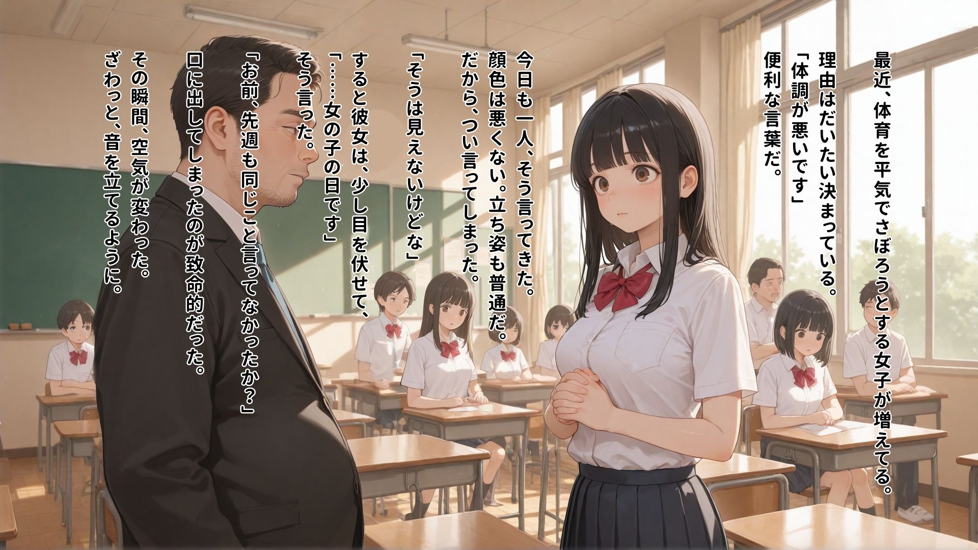 体育の授業をサボっただけなのに突然現れた卑猥な指先に全身を弄ばれて何回イってもやめてもらえない女の子 サンプル1ページ目