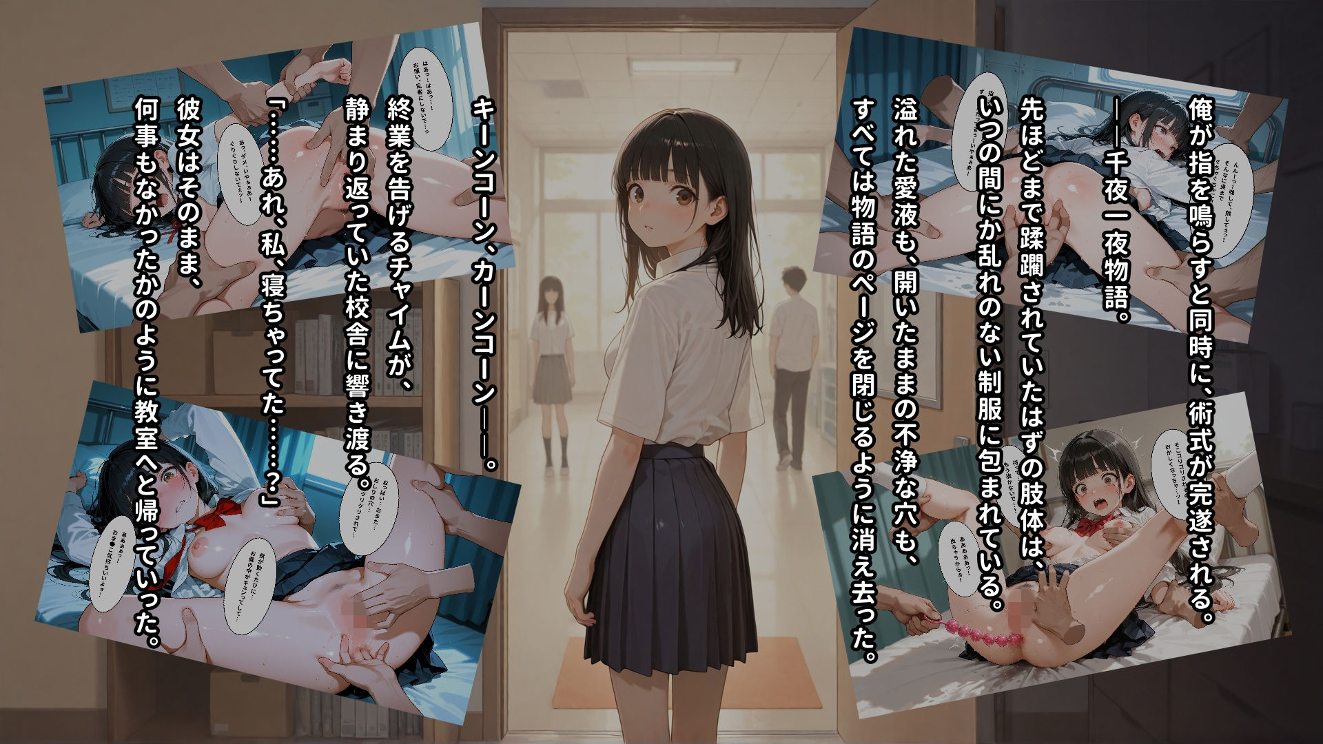 体育の授業をサボっただけなのに突然現れた卑猥な指先に全身を弄ばれて何回イってもやめてもらえない女の子 サンプル9ページ目