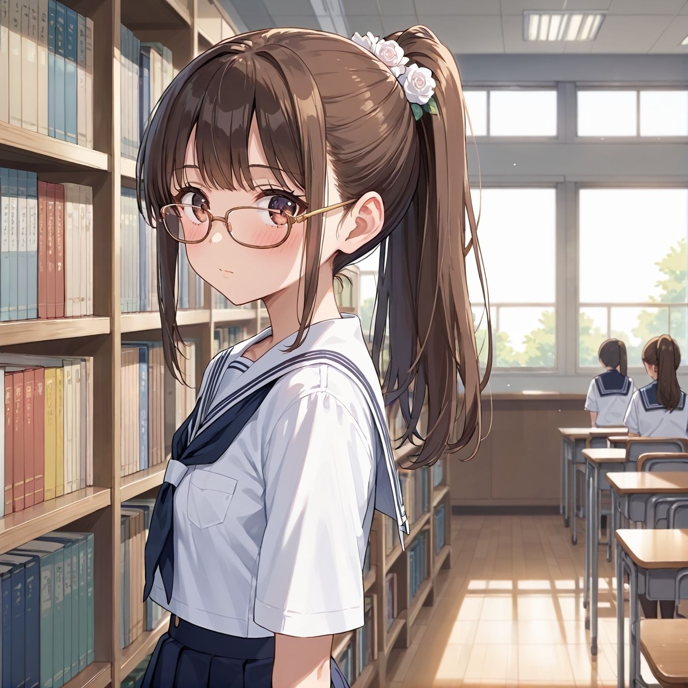 学園性活！図書委員と官能的な秘め事5【メガネ美少女の厳選CG400枚収録】 サンプル3ページ目