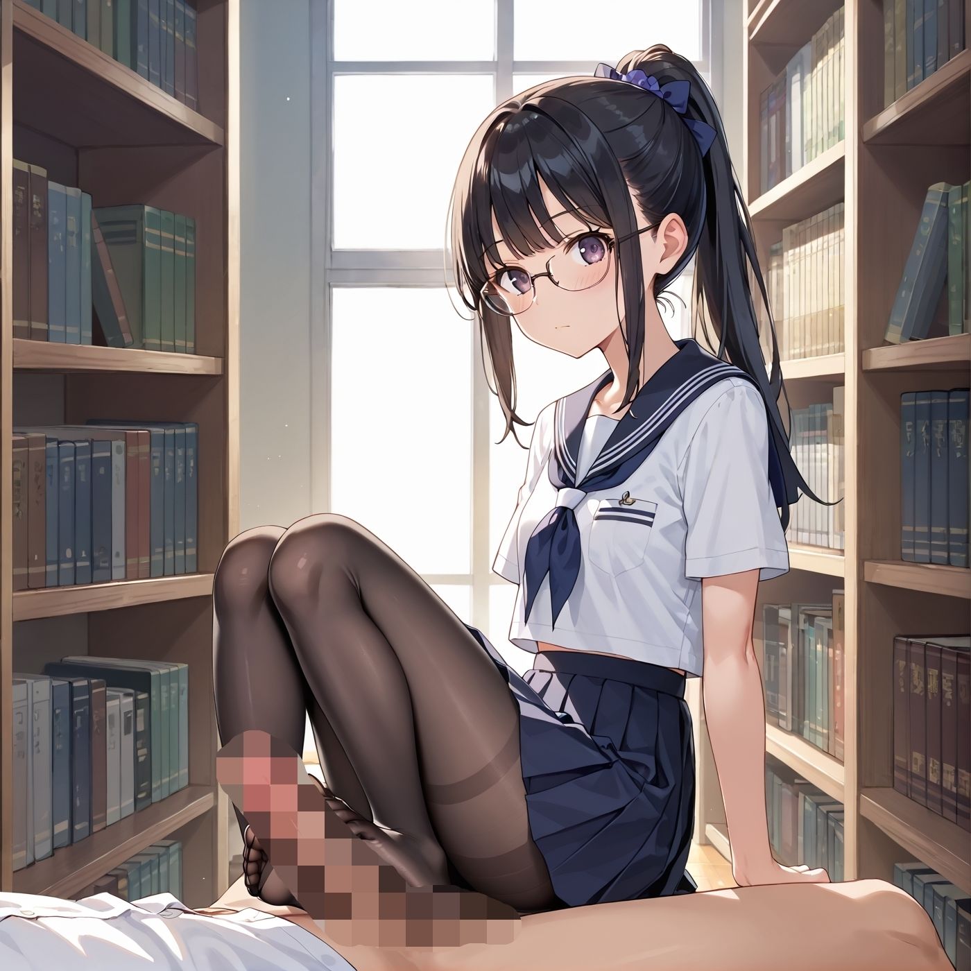 学園性活！図書委員と官能的な秘め事5【メガネ美少女の厳選CG400枚収録】 サンプル4ページ目