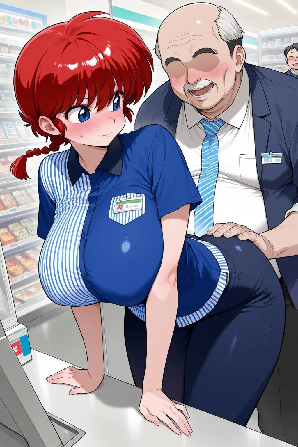 らんまがコンビニでえっちなことされまくる写真集 サンプル2ページ目