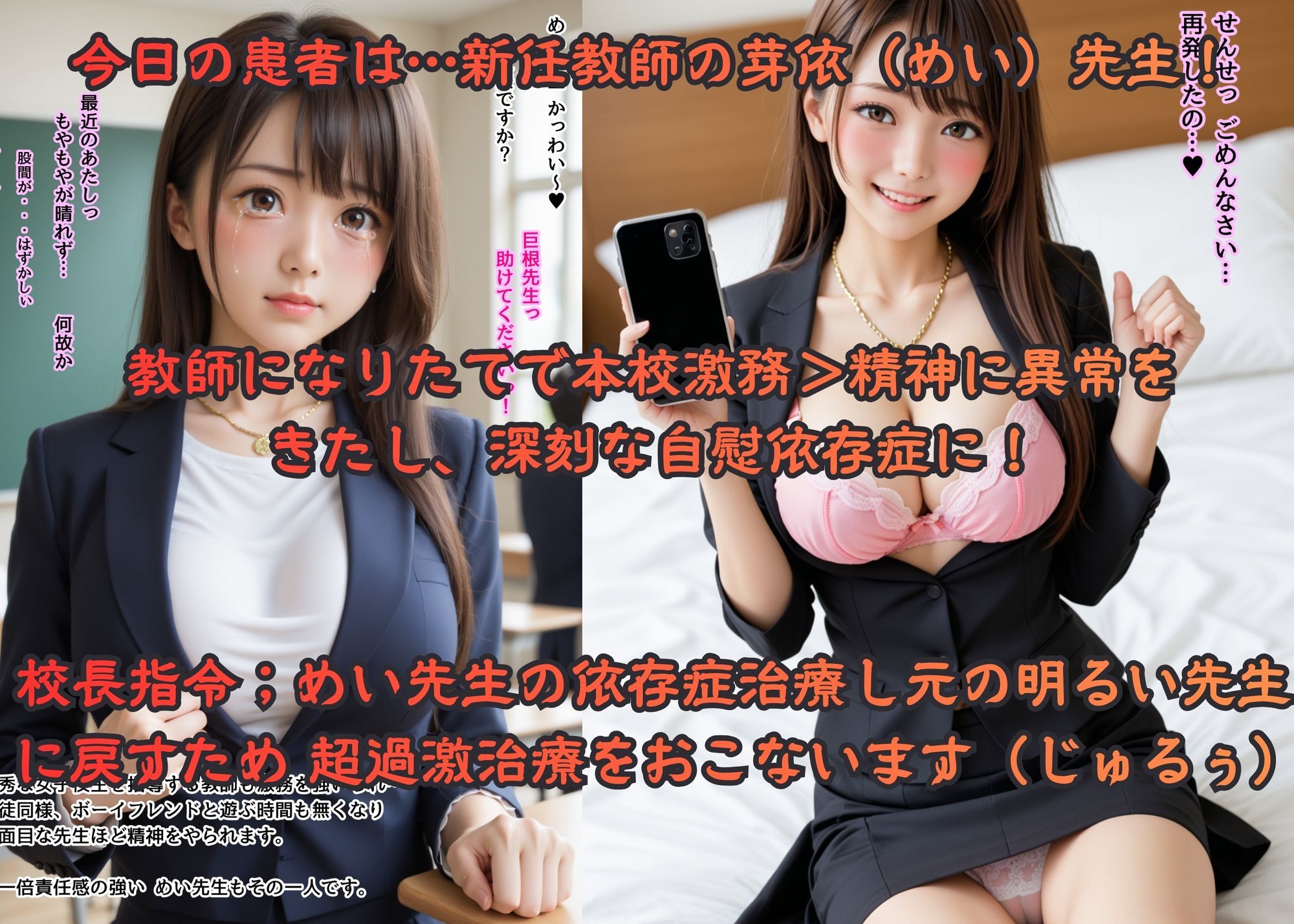 グラビア版 名門女子校の悩める女子校生マル秘治療大作戦（教師編）  めい先生の場合 サンプル1ページ目