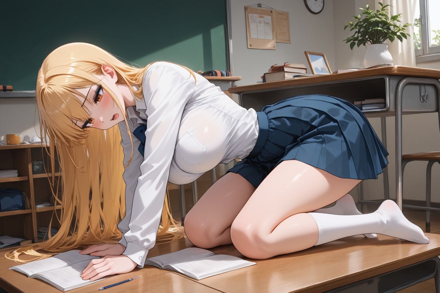 美人ギャル、童貞オタクのデカチンポにメス堕ち サンプル2ページ目