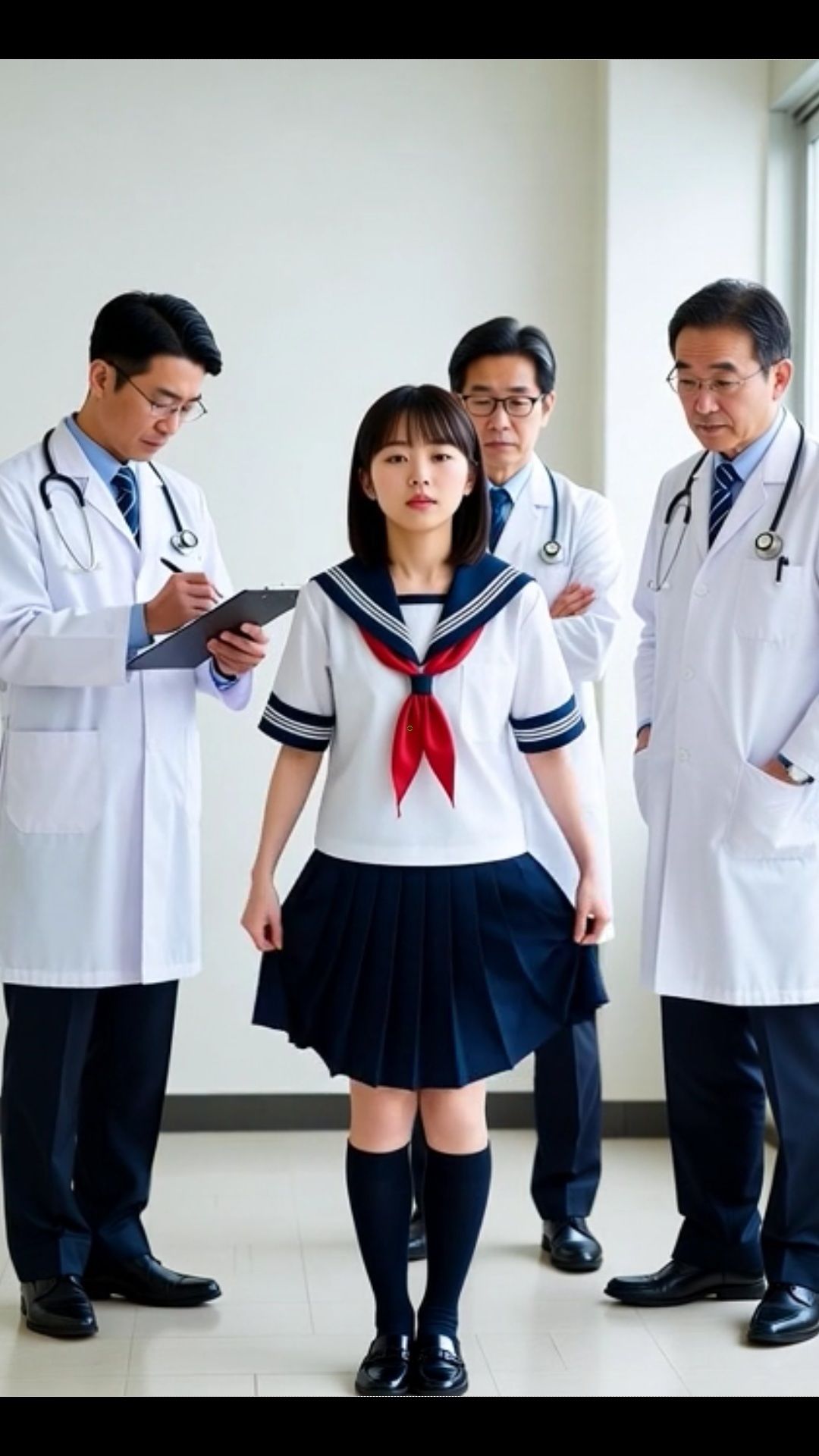 制服女子校生 恐怖の内科検診 セクハラを受ける女子学生 エロ医者のイタズラ パンティ ブラジャー サンプル3ページ目