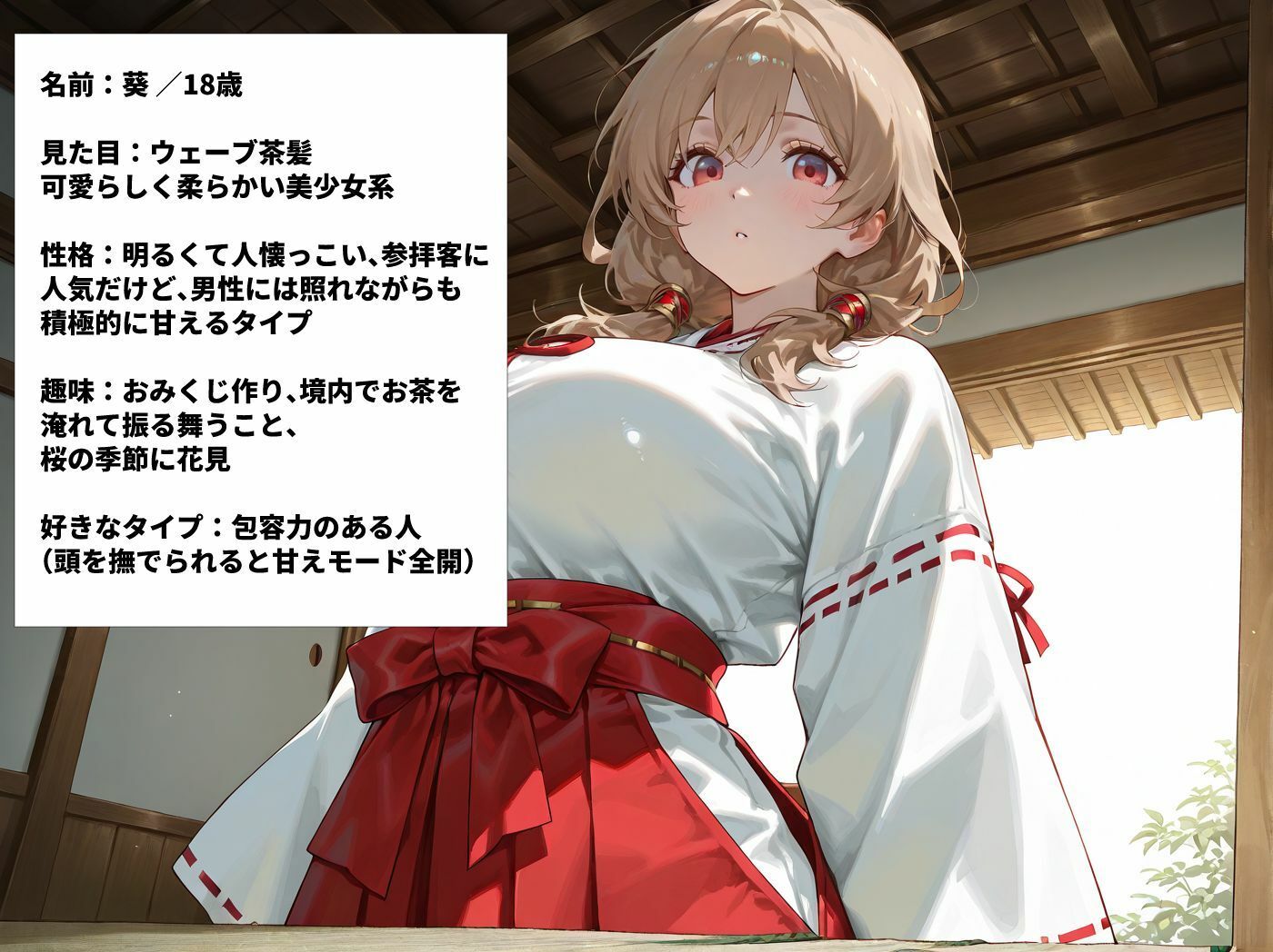 爆乳巫女さんを神聖な寺部屋でハメまくった一部始終 サンプル4ページ目