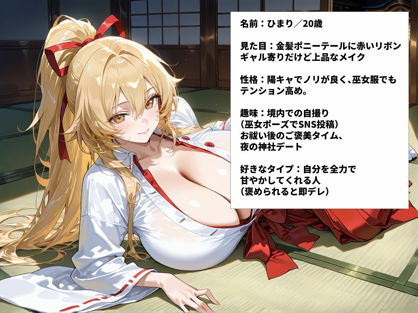 爆乳巫女さんを神聖な寺部屋でハメまくった一部始終 サンプル7ページ目