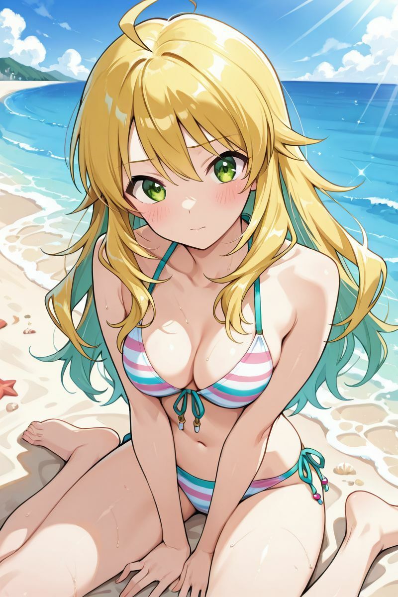 アイドル○スター  水着に着替えたら サンプル2ページ目