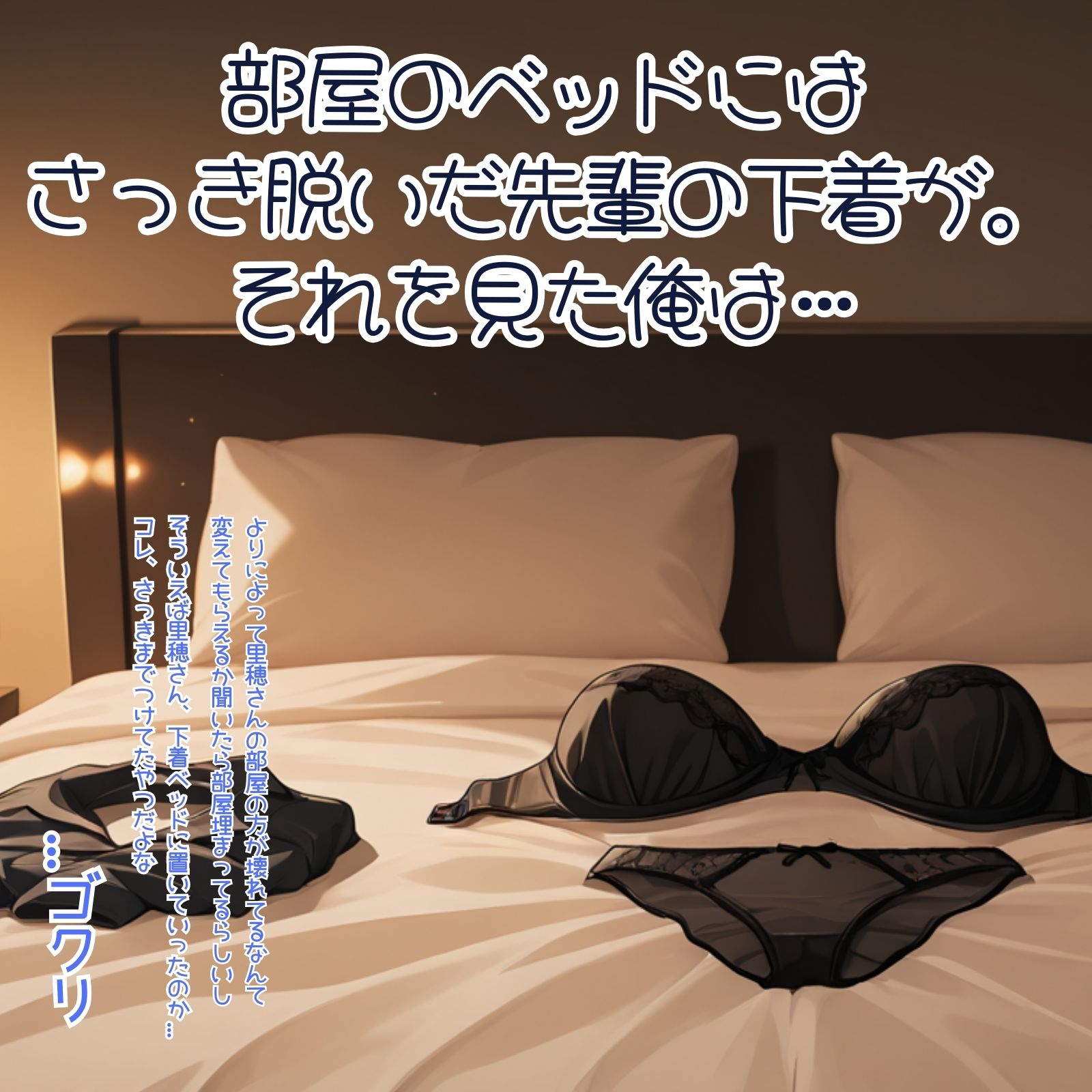 元・童貞の俺は爆乳先輩の下着でコッソリ抜いてしまう。 サンプル2ページ目