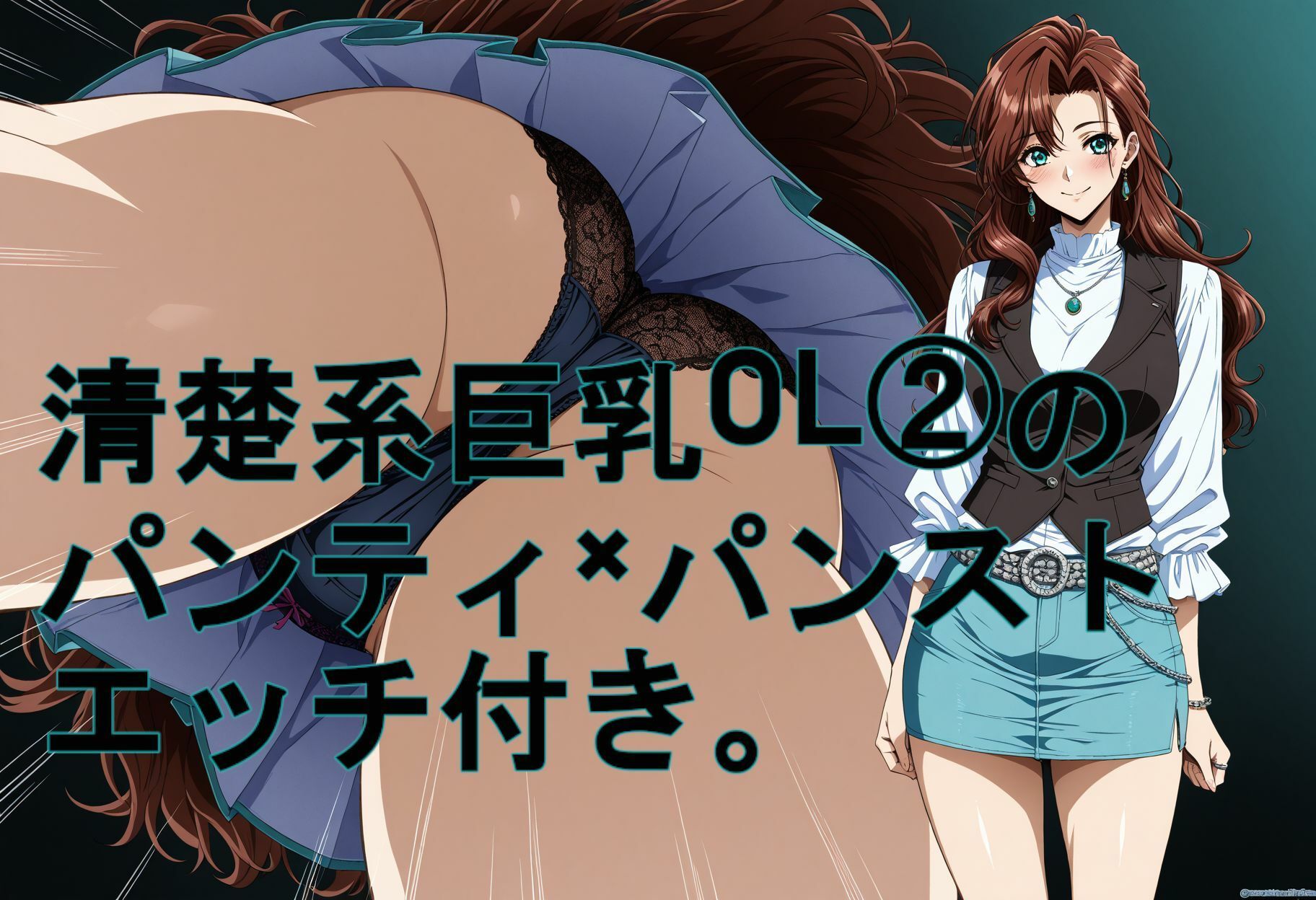 清楚系巨乳OL 2のパンティ×パンスト。エッチ付き。 サンプル1ページ目