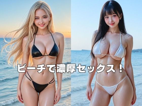 【超リアルAI AV】ビキニがはだけるビーチSEX！最先端技術で完全フル動画生成！ サンプル1ページ目