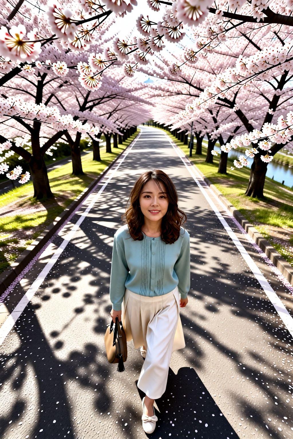 淫ノ宮薫子の「お花見の後は私の花びらをお見せしましょう」 サンプル1ページ目