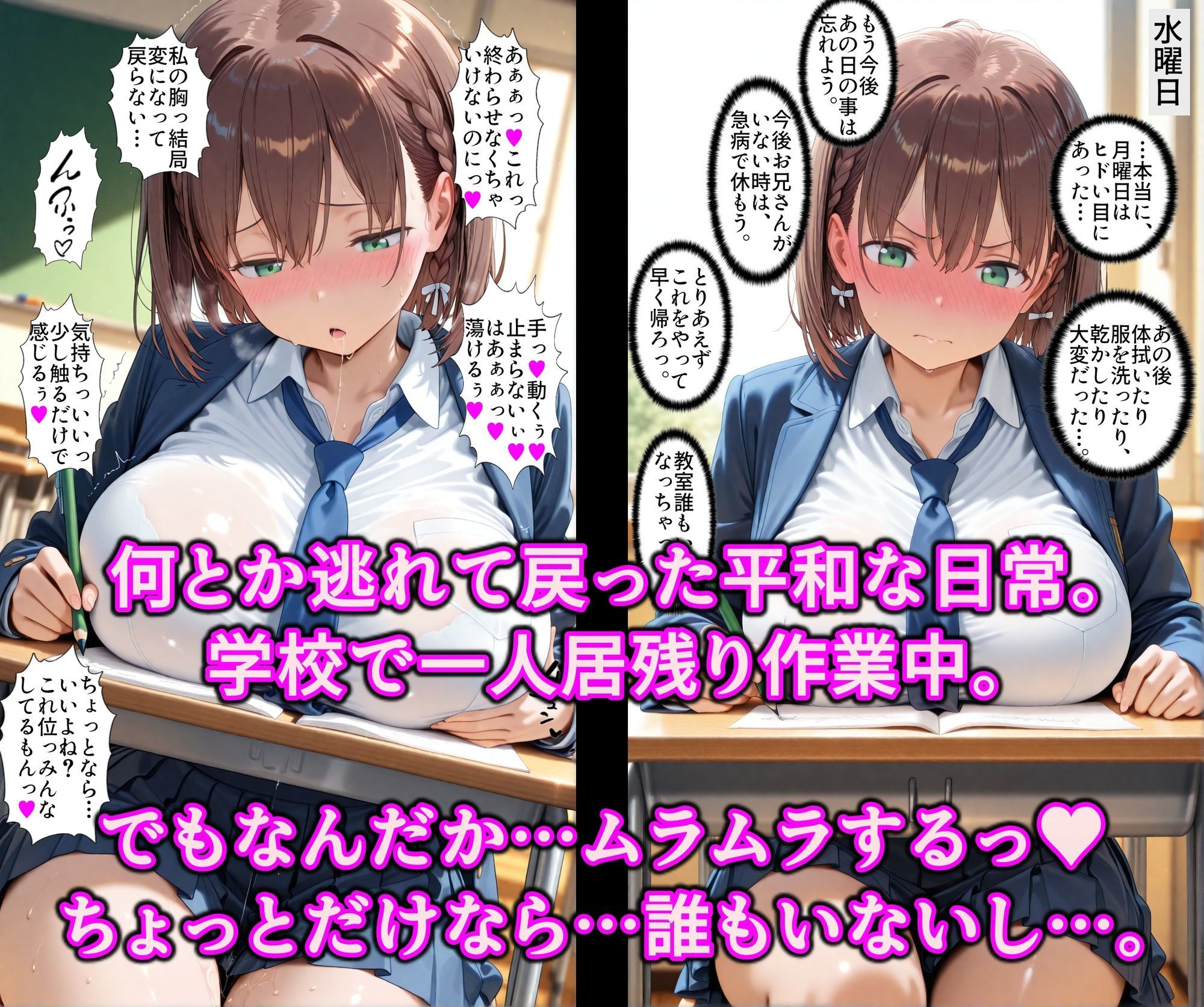 お兄さんから爆乳女子をNTR！！媚薬タッチでたわわJ系を快楽堕ち！！チンポ中毒のドスケベ痴女に淫乱調教 サンプル6ページ目