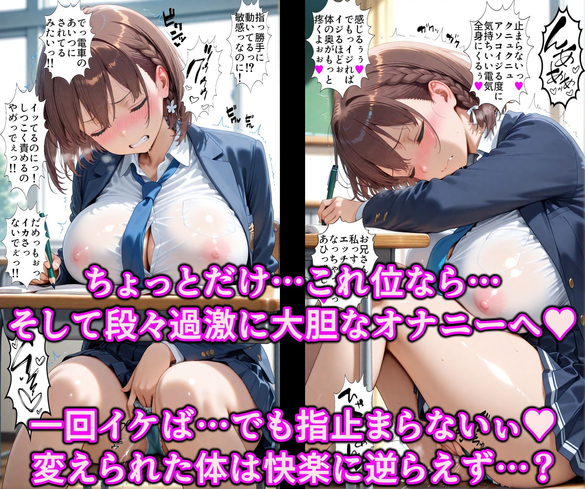 お兄さんから爆乳女子をNTR！！媚薬タッチでたわわJ系を快楽堕ち！！チンポ中毒のドスケベ痴女に淫乱調教 サンプル7ページ目