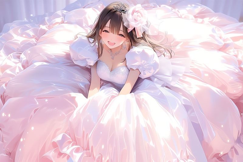 【ドレス美少女49】ツルツルドレスの中の秘め事 サンプル1ページ目