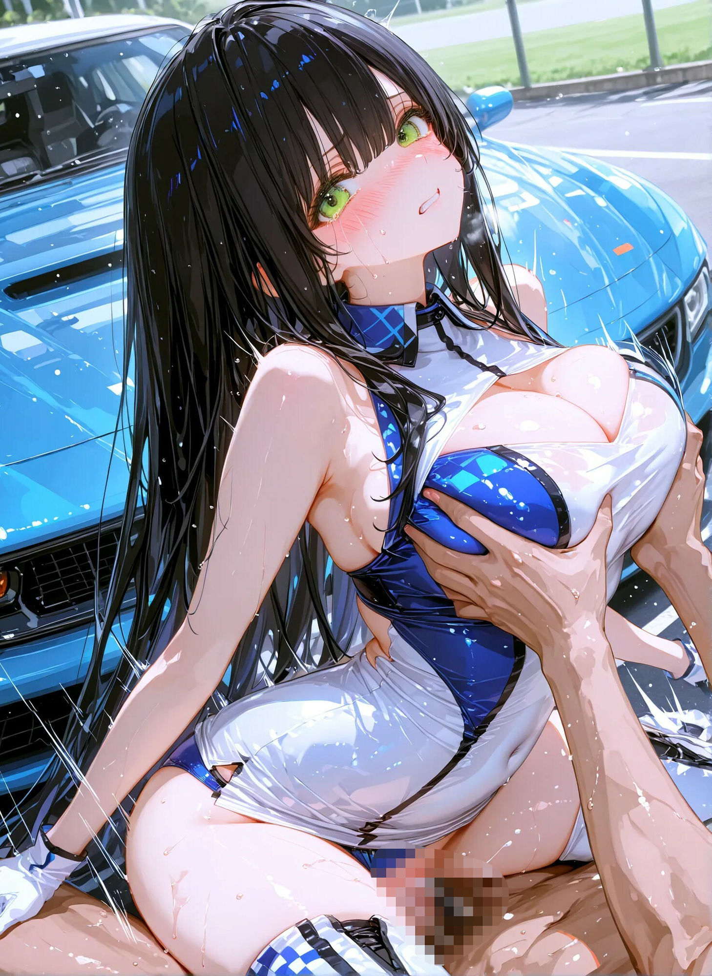 黒髪ロング レースクイーンとセックス サンプル8ページ目