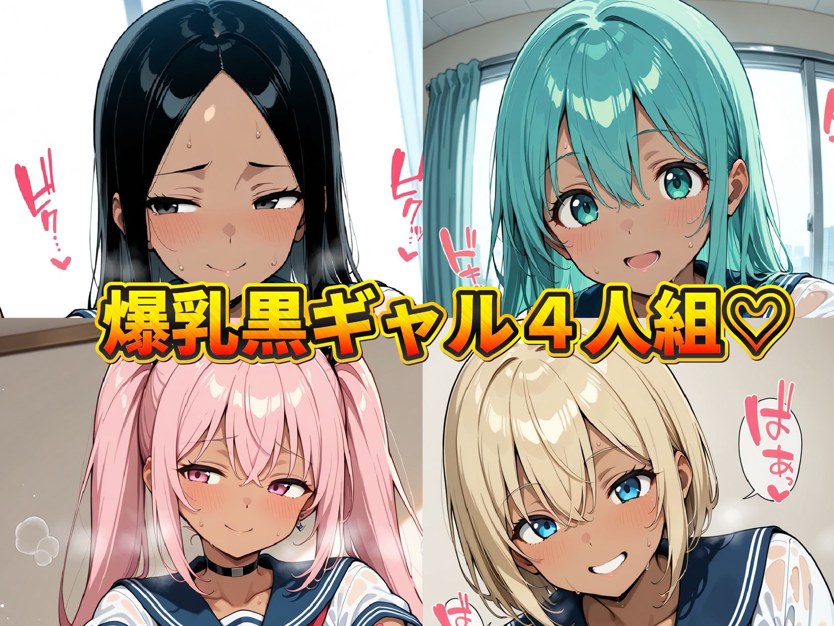 爆乳黒ギャル へそ出し制服日記 〜結局お前も勃ってるじゃん（はーと）〜 サンプル1ページ目