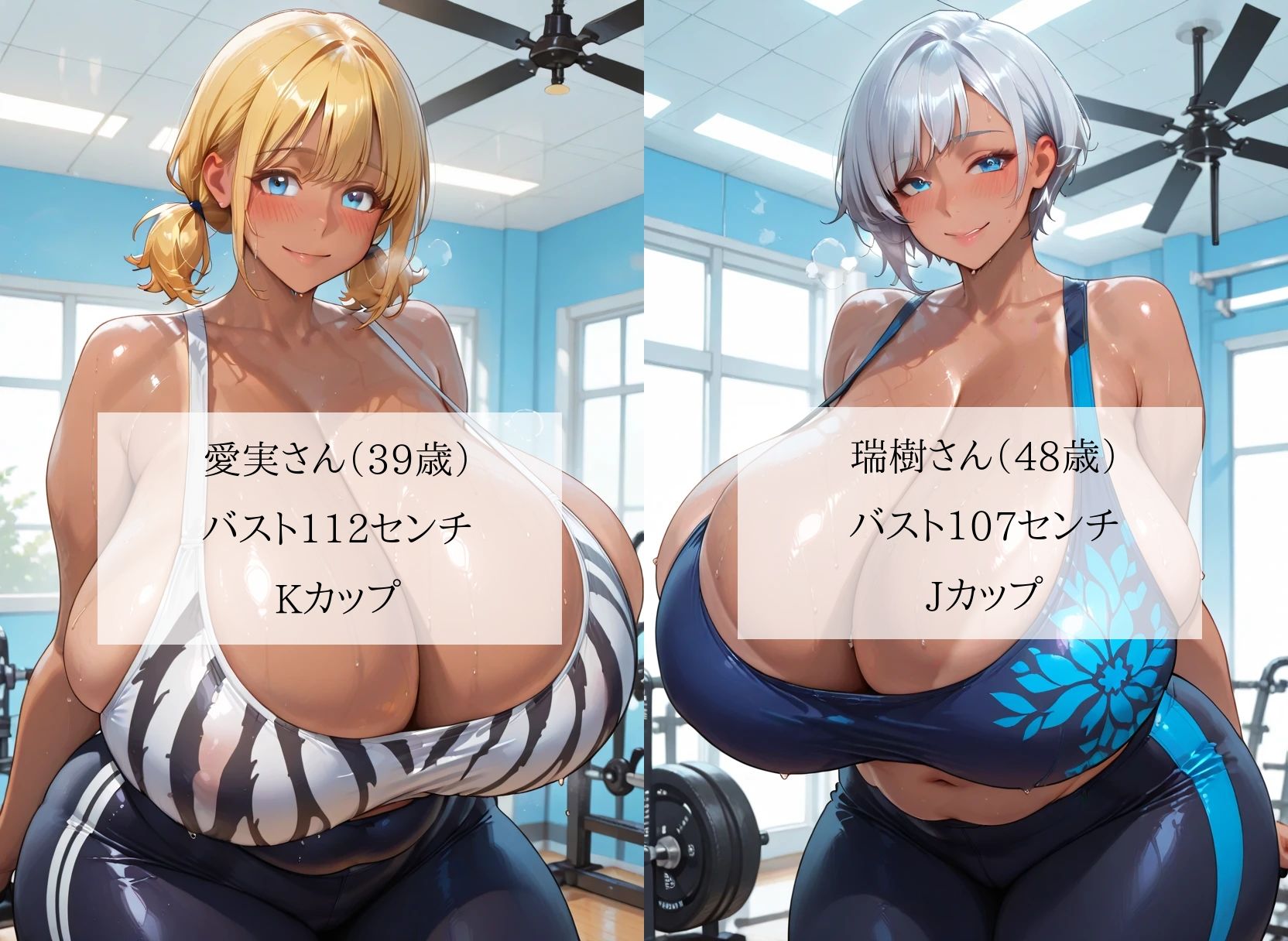 汗だく爆乳黒ギャル人妻スポーツジムのインストラクターになったボク…むちむち褐色熟女と毎日セックストレーニング＜セリフ付CG集＞ サンプル2ページ目