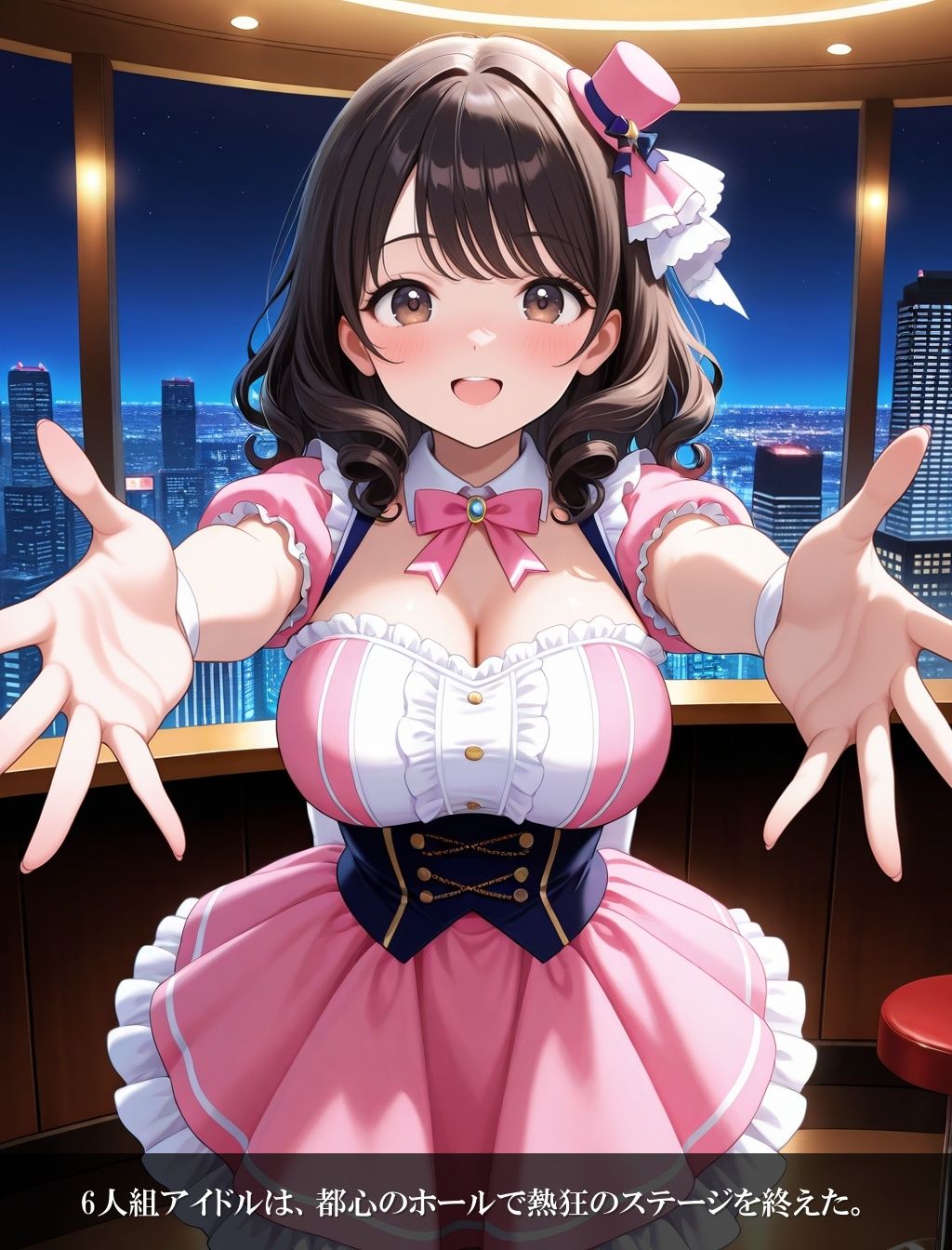 アイドルの裏営業、6人まとめて枕漬け〜高級バー編〜 サンプル1ページ目