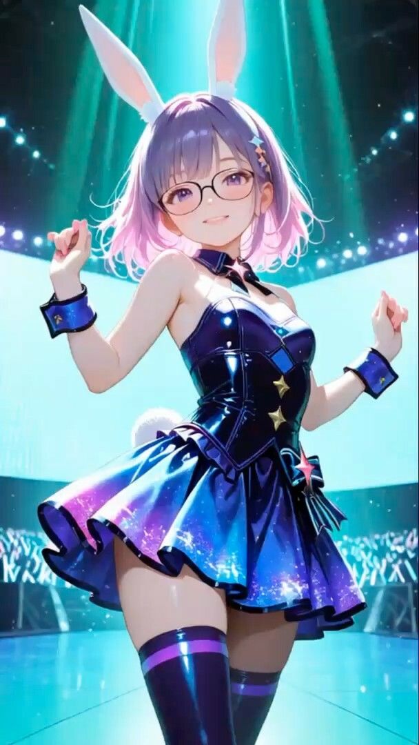 【アニメ】うさ耳アイドルダンス※モザイクなし【ダンスミュージック有り】 サンプル1ページ目