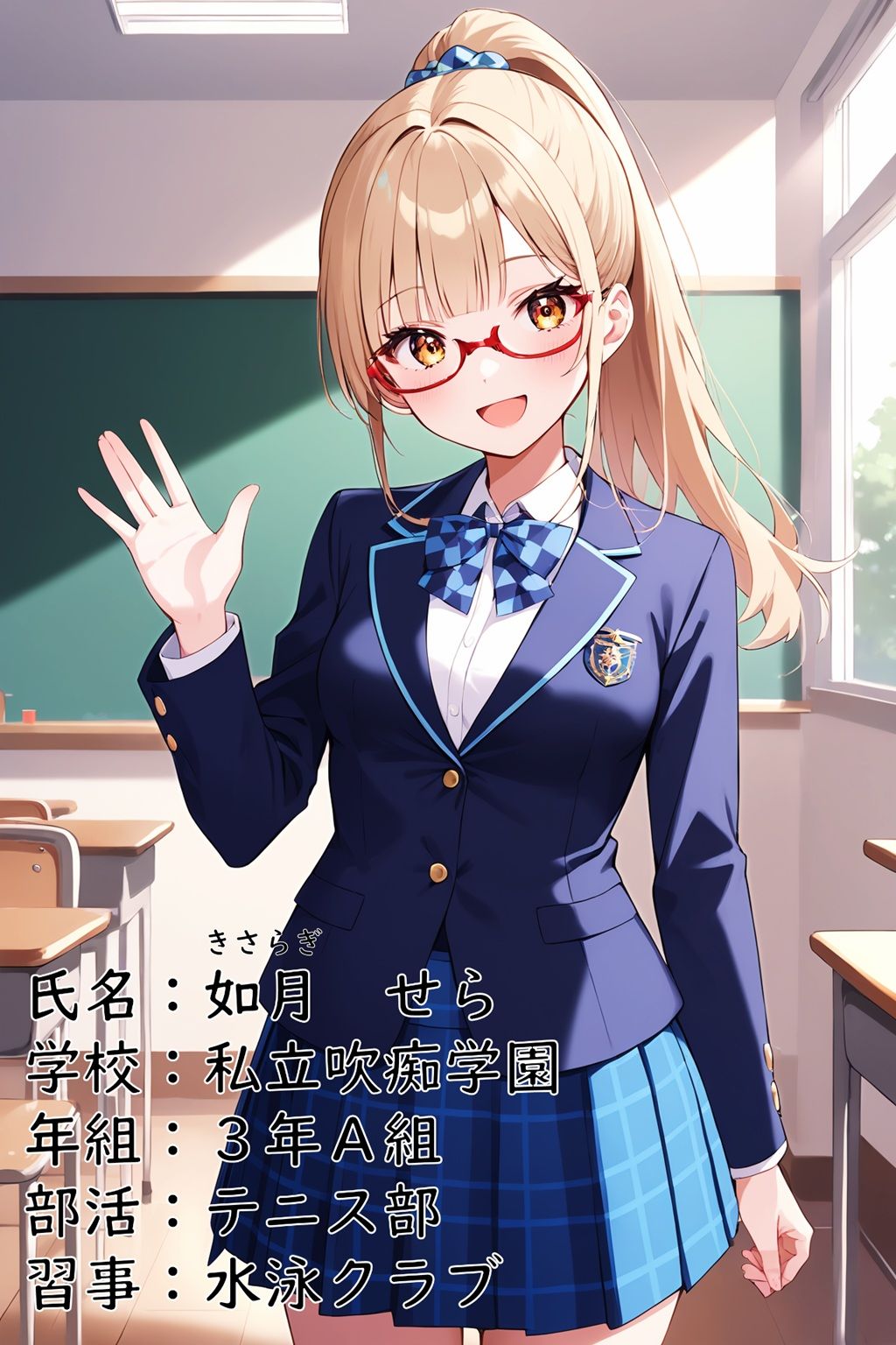 私立吹痴学園性活日記 -金髪メガネちゃん フェラチオ編- サンプル3ページ目