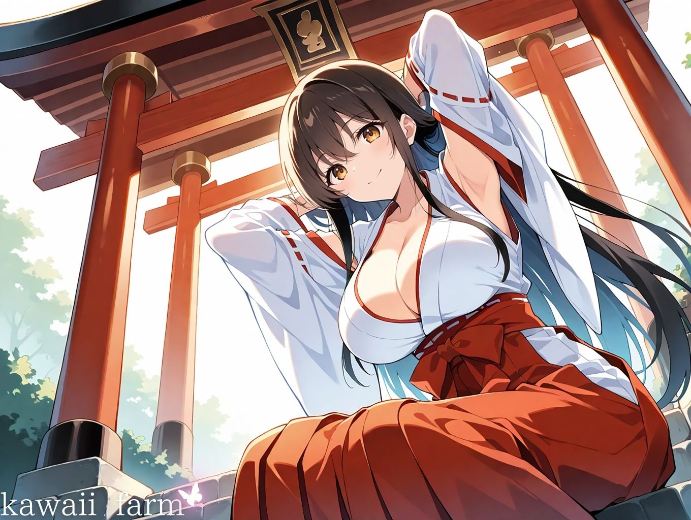 性欲まみれ 巫女ver. サンプル2ページ目