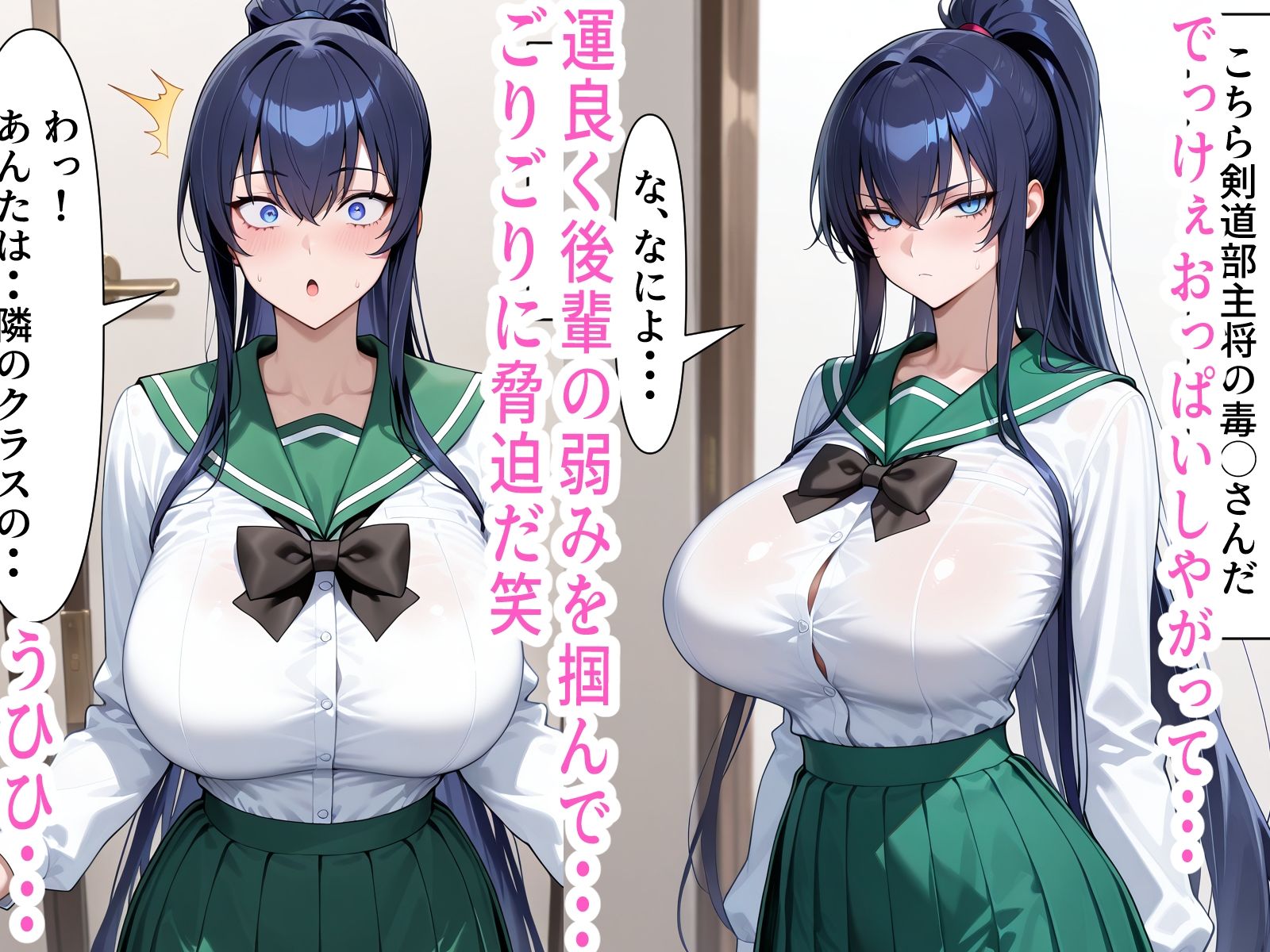 デカパイ女子◯生◯島ちゃん・・アヘ顔ダブルピースできるまでしつこく徹底中出し調教だ！！ サンプル1ページ目