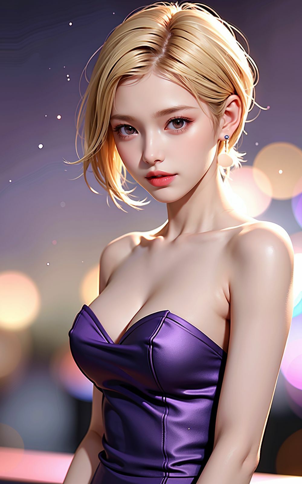 AIグラビア パープルドレス サンプル3ページ目