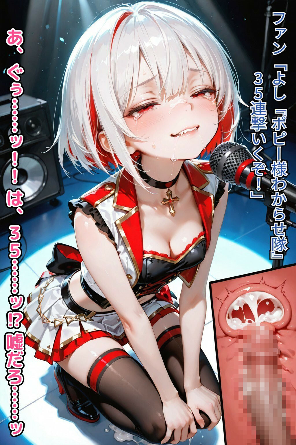 「こんなのファンサじゃねぇッ！」吸血鬼アイドル、ポピーの公開処刑セット【CDZ】【FANZA限定衣装:ギャル風/カーディガン/パーカー】 サンプル2ページ目