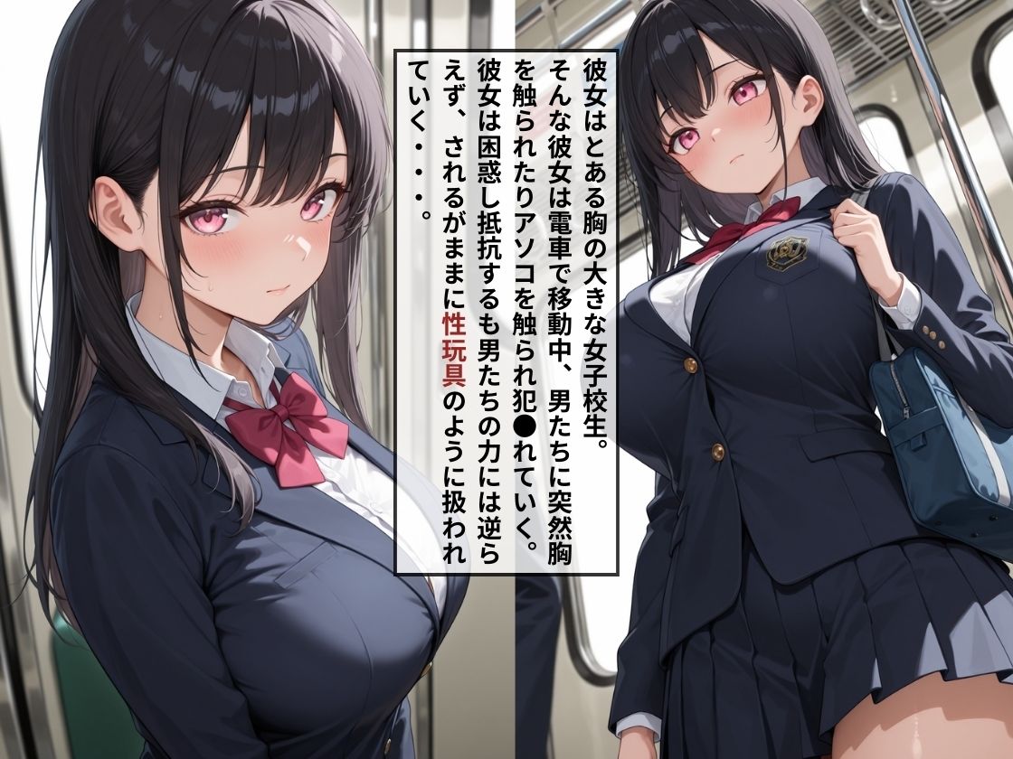 肉便器化〜とある爆乳女子校生が電車で痴●にあい性玩具にされる〜 サンプル1ページ目