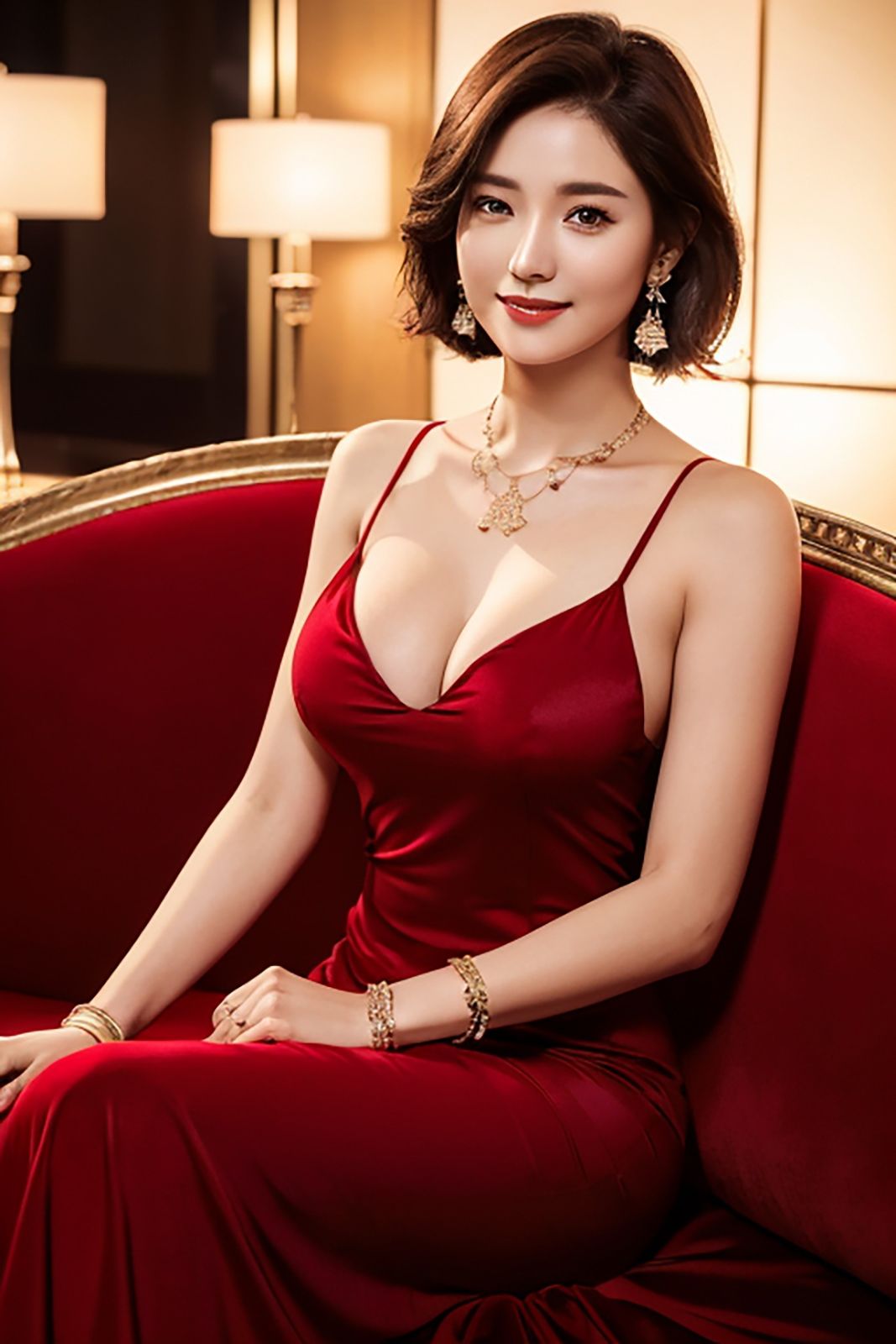 AI Night Lounge Beauty 4 サンプル1ページ目