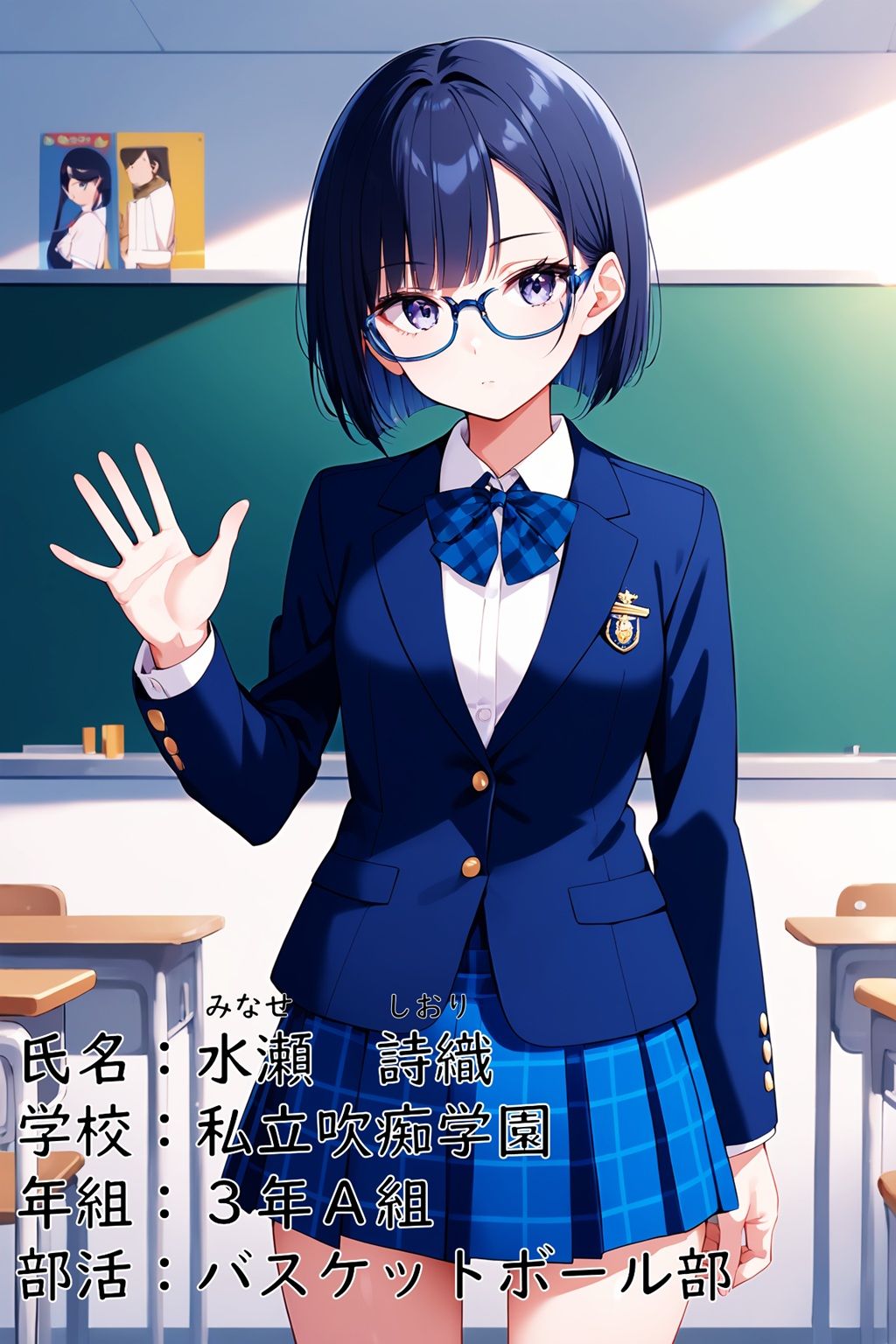 私立吹痴学園性活日記 -紺髪メガネちゃん フェラチオ編- サンプル3ページ目